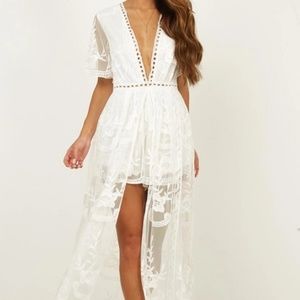 White lace romper/playsuit from Showpo
